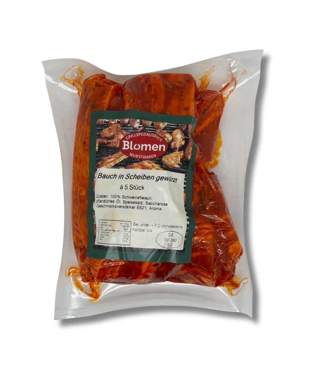 Bauch in Scheiben 5 Stück ca. 600g